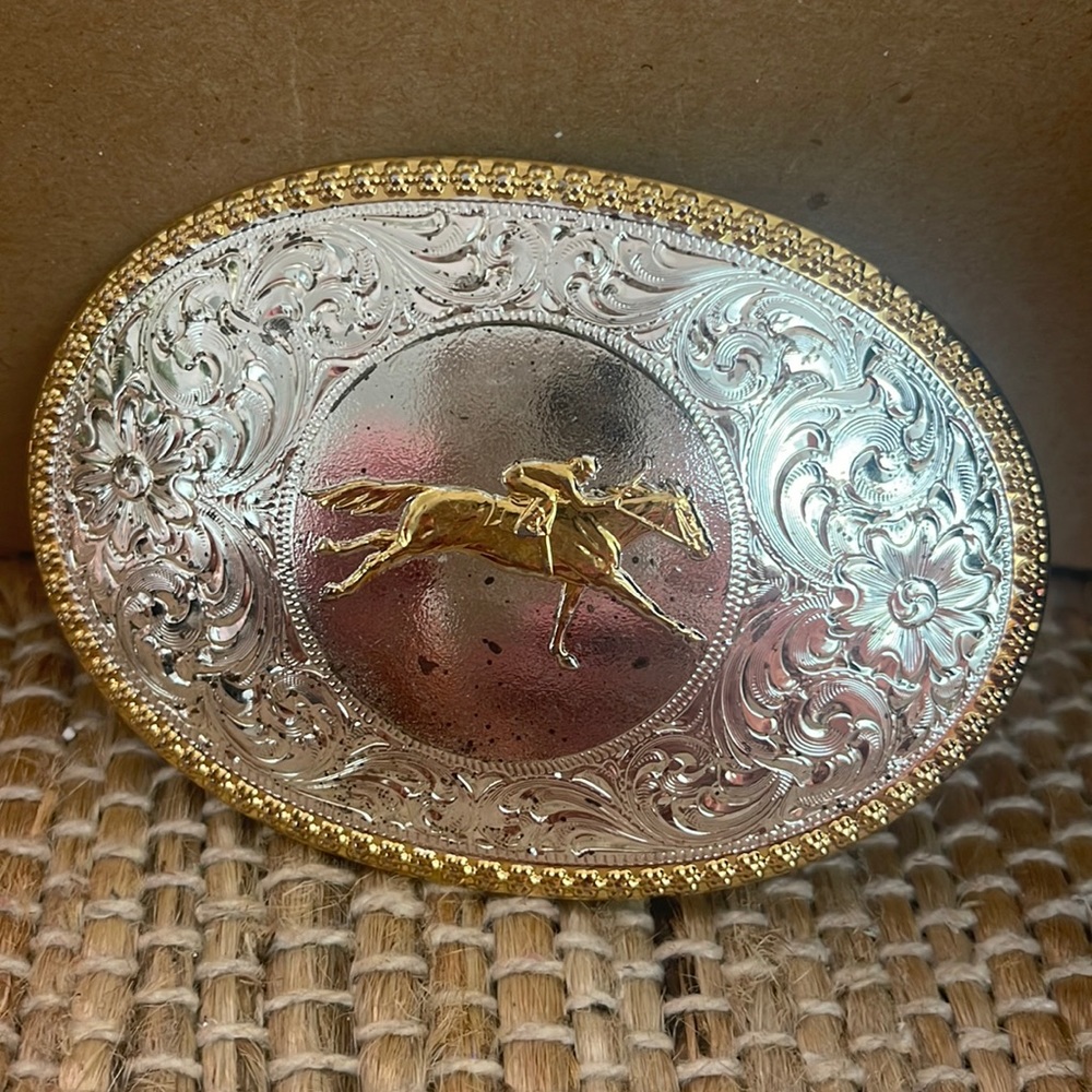 Vintage Facet Design belt buckle made in the USA